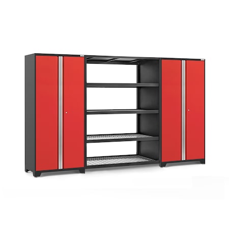 Newage Products Pro Series 3 Piece Garage Cabinet Set, Red 55997